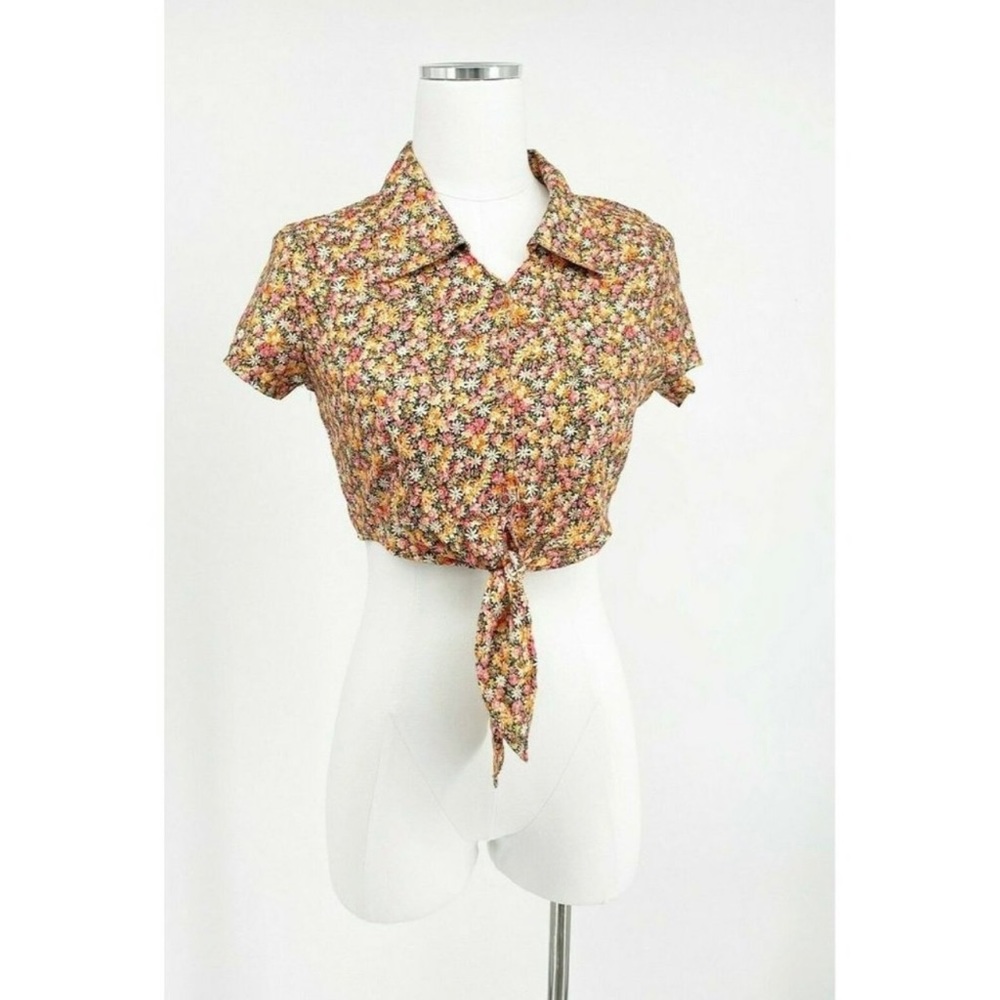 Vintage • Accomplice • 90’s Crop Top Blouse • Floral • S